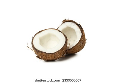 PNG, Coconut isolated on white background, summer concept