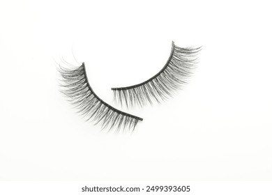 PNG, false eyelashes, isolated on white background