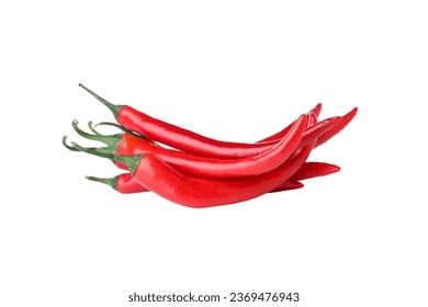 PNG, hot chili pepper fruit, isolated on white background.