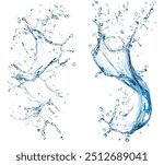 The PNG image shows a splash of water splattering on a white background.