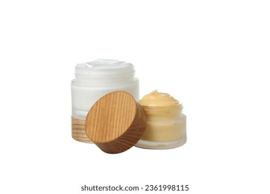 PNG, jar with cream, isolated on white background. - Shutterstock ID 2361998115
