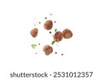 PNG, meatballs, isolated on white background.