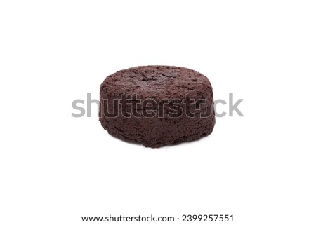 PNG, One delicious chocolate fondant, isolated on white background