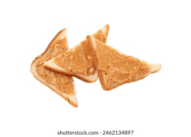 PNG, peanut on a sandwich, isolated on white background.