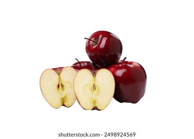 PNG, Red apples, isolated on white background