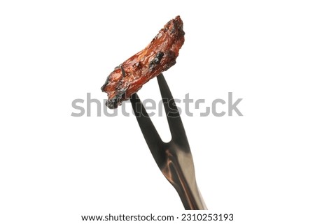 PNG, Tasty BBQ meat isolated on white background