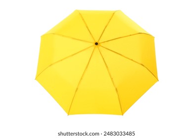 PNG, yellow umbrella isolated on white background.