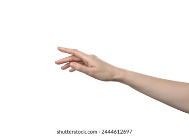 PNG,female hand, isolated on white background