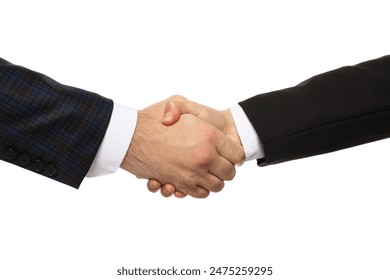 PNG,Male handshake, isolated on white background