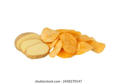 PNG,Potato chips, isolated on white background