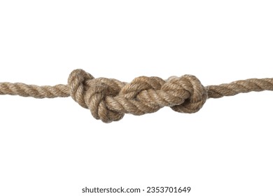 PNG,rope knot. Concept for trust, faith, strength, isolated on white background