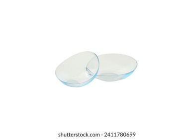 PNG,Transparent contact lenses for eyes, isolated on white background