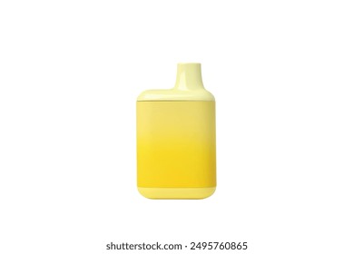 PNG,Yellow electronic cigarette, isolated on white background