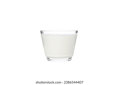 PNG,yogurt in a glass, isolated on white background