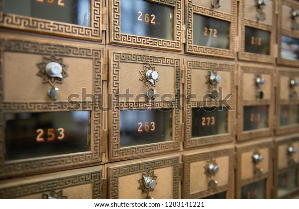 Po Boxes Post Office That Uses Stock Photo (Edit Now) 1283141221