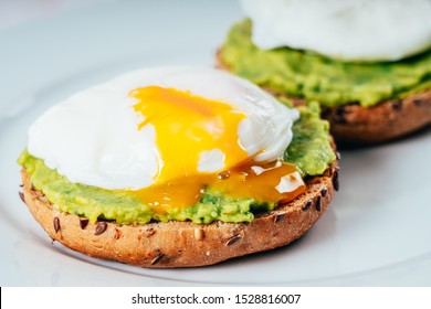 Poached Egg And Avocado Puree On Toast