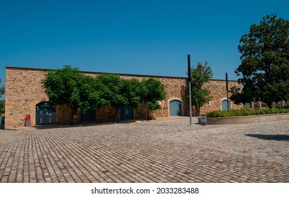 Poblet, Tarragona, Spain; August 22, 2021: Poblet Monastery  Is A Cistercian Monastery, Founded In 1151, Located At The Foot Of The Prades Mountains, In The Region Of Conca De Barberà.