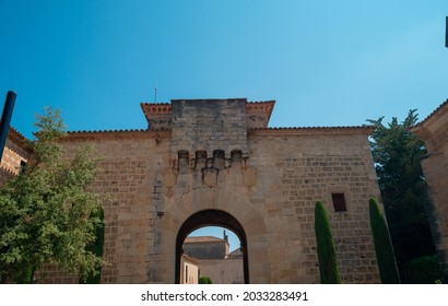 Poblet, Tarragona, Spain; August 22, 2021: Poblet Monastery  Is A Cistercian Monastery, Founded In 1151, Located At The Foot Of The Prades Mountains, In The Region Of Conca De Barberà.