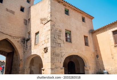 Poblet, Tarragona, Spain; August 22, 2021: Poblet Monastery  Is A Cistercian Monastery, Founded In 1151, Located At The Foot Of The Prades Mountains, In The Region Of Conca De Barberà.