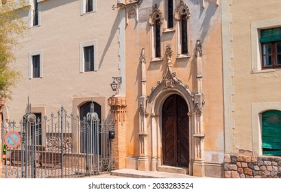 Poblet, Tarragona, Spain; August 22, 2021: Poblet Monastery  Is A Cistercian Monastery, Founded In 1151, Located At The Foot Of The Prades Mountains, In The Region Of Conca De Barberà.