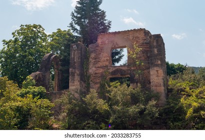 Poblet, Tarragona, Spain; August 22, 2021: Poblet Monastery  Is A Cistercian Monastery, Founded In 1151, Located At The Foot Of The Prades Mountains, In The Region Of Conca De Barberà.