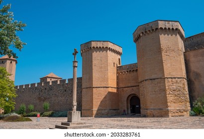 Poblet, Tarragona, Spain; August 22, 2021: Poblet Monastery  Is A Cistercian Monastery, Founded In 1151, Located At The Foot Of The Prades Mountains, In The Region Of Conca De Barberà.