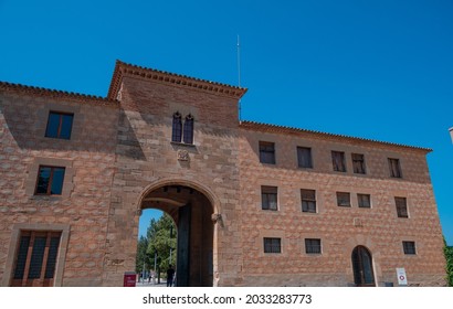 Poblet, Tarragona, Spain; August 22, 2021: Poblet Monastery  Is A Cistercian Monastery, Founded In 1151, Located At The Foot Of The Prades Mountains, In The Region Of Conca De Barberà.