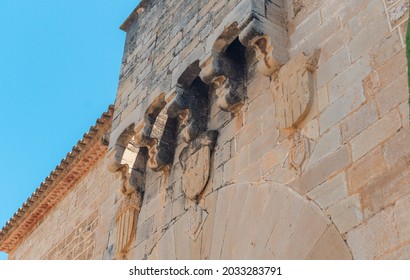 Poblet, Tarragona, Spain; August 22, 2021: Poblet Monastery  Is A Cistercian Monastery, Founded In 1151, Located At The Foot Of The Prades Mountains, In The Region Of Conca De Barberà.