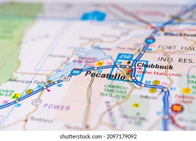 Pocatello on the USA map