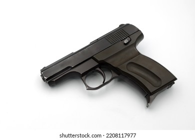 Pocket Gas Pistol On White Background