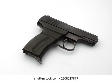 Pocket Gas Pistol On White Background