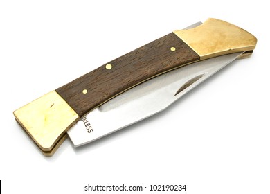 Pocket Knife Isolated On White