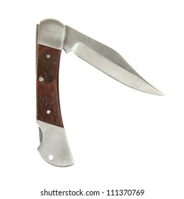 Pocket Knife Isolated On A White Background