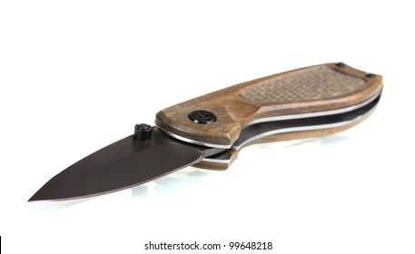 Pocket Knife Isolated On White