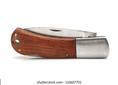 Pocket Knife On White Background