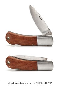 Pocket Knife On White Background 