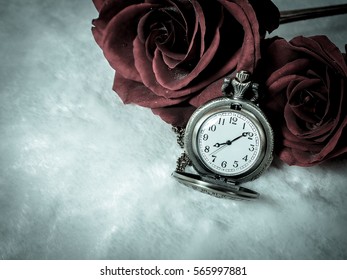 Pocket Watch Roses Flower Background Stock Photo 565997881 | Shutterstock