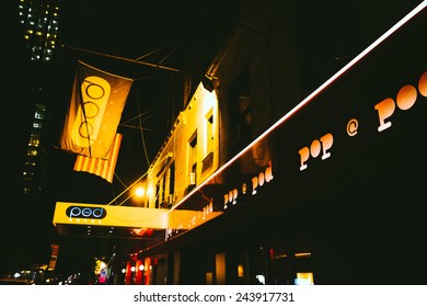 The Pod 51 Hotel At Night In Manhattan, New York.