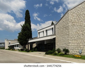 Podgorica, Montenegro - June 26, 2019. Building Of Podgorica Airport Complex.