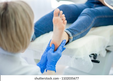 Podiatrist Treats Foot.