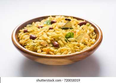 Poha Chivda Or Chivada Is An Indian Popular Snack. Selective Focus