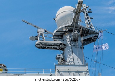 Pohang, South Korea; May 16, 2022: Radar And Communications Assembly Of Korean Military Ship Museum.