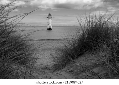 A Point Of Ayr Lighthouse On The North Wales Coast