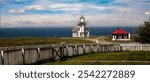 Point Cabrillo lighthouse at Cape Cabrillo Light Station State Historic Park, Mendocino, California