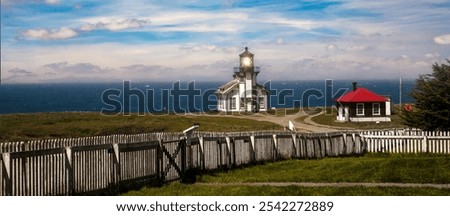Point Cabrillo lighthouse at Cape Cabrillo Light Station State Historic Park, Mendocino, California