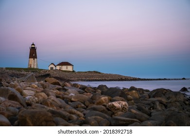 Point Judith Light At Dusk