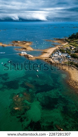 Point Of L'Arcouest Near Brehat Island, Ile de Brehat, In The English Channel At The Coast of Brittany In France