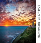 Point Lighthouse at sunset
