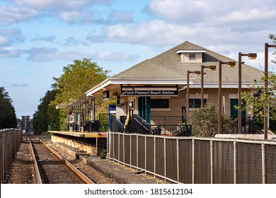 Point Pleasant Beach, New Jersey 09-12-2020 New Jersey Transit Train Station At Point Pleasant Beach, NJ.