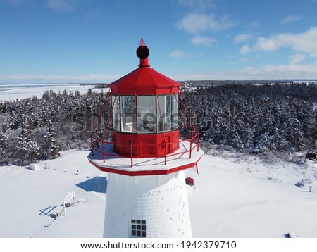 Point Prim Lighthouse on a sunny Winter Day Stock foto © 